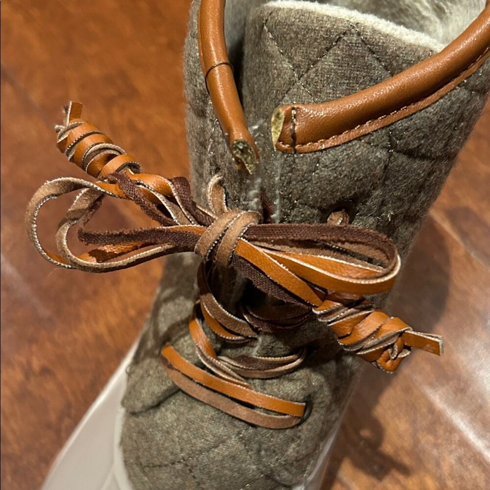 Seven7 Taupe Wool Goose Boot Women's Quilted Duck Boots, Size 11 - Picture 15 of 16